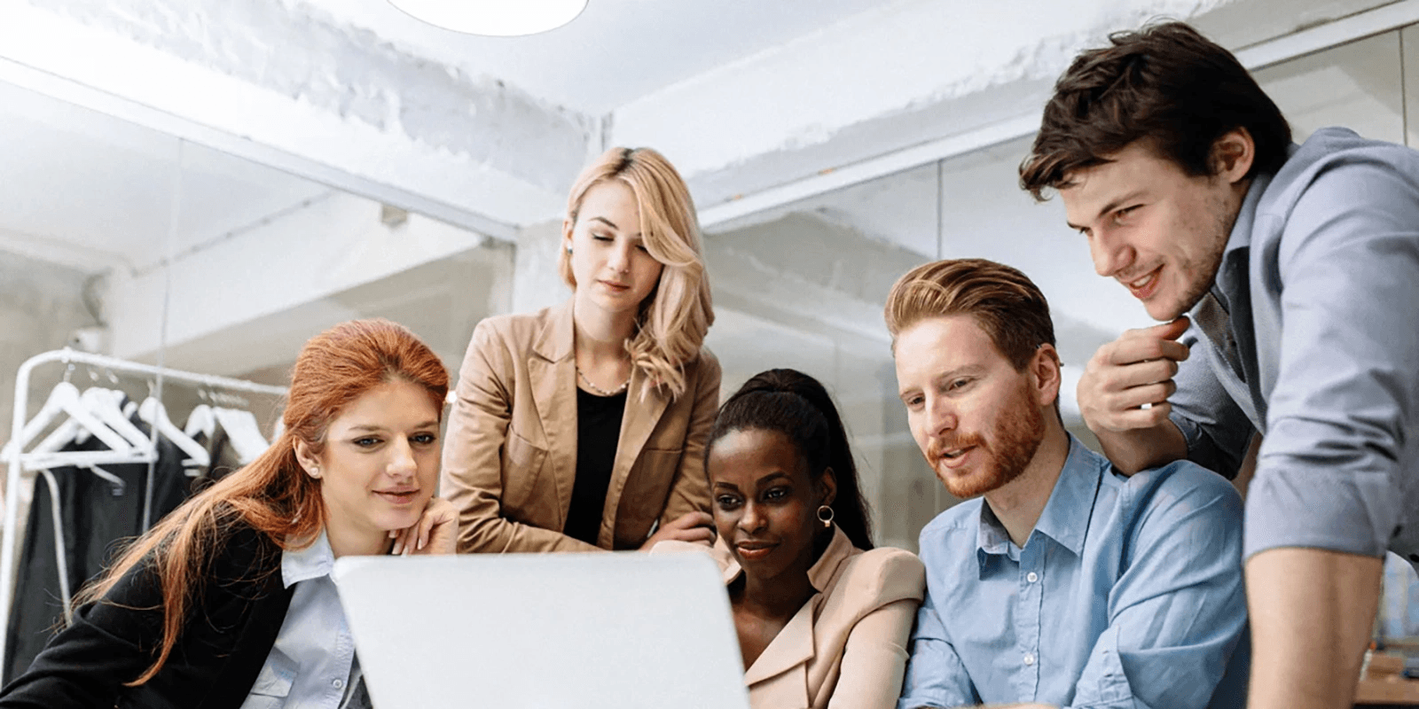 Interns collaborating